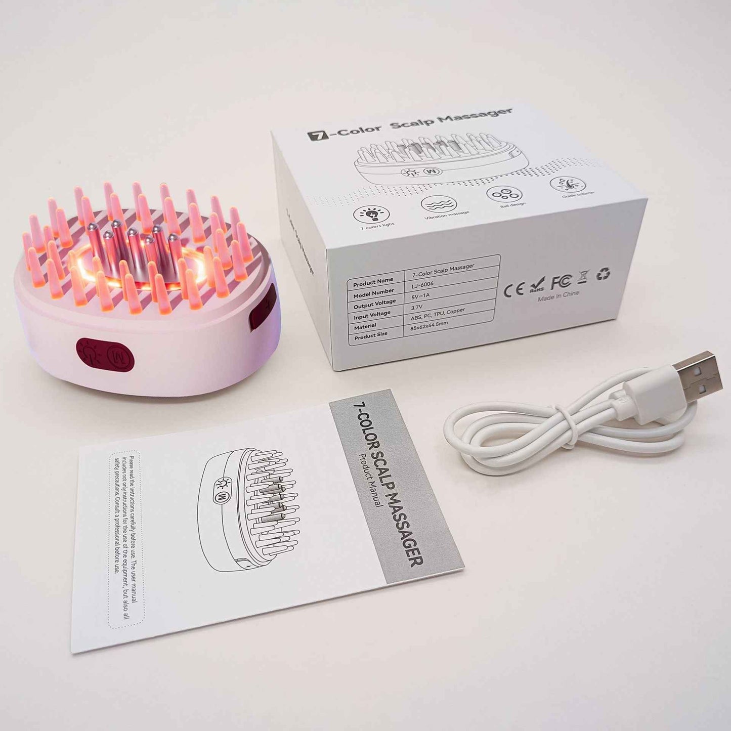 Scalp Massager Comb with Red Light Therapy