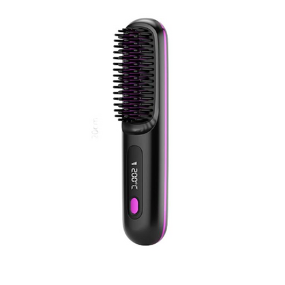 SheNova Portable Straightener Brush - GoBrush PRO + Free Leather Pouch