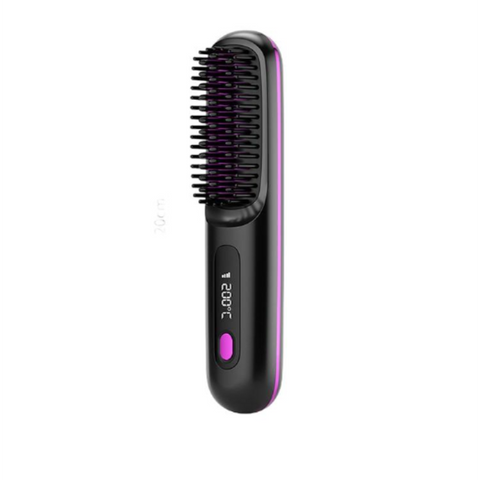 SheNova Portable Straightener Brush - GoBrush PRO + Free Leather Pouch