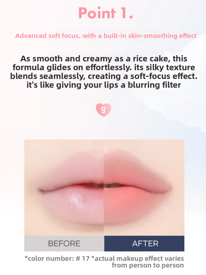 Korean Colorgram Matte Reiskuchen Lipgloss Samt-Lippenstift