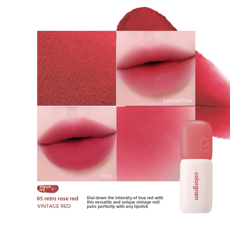 Korean Colorgram Matte Reiskuchen Lipgloss Samt-Lippenstift