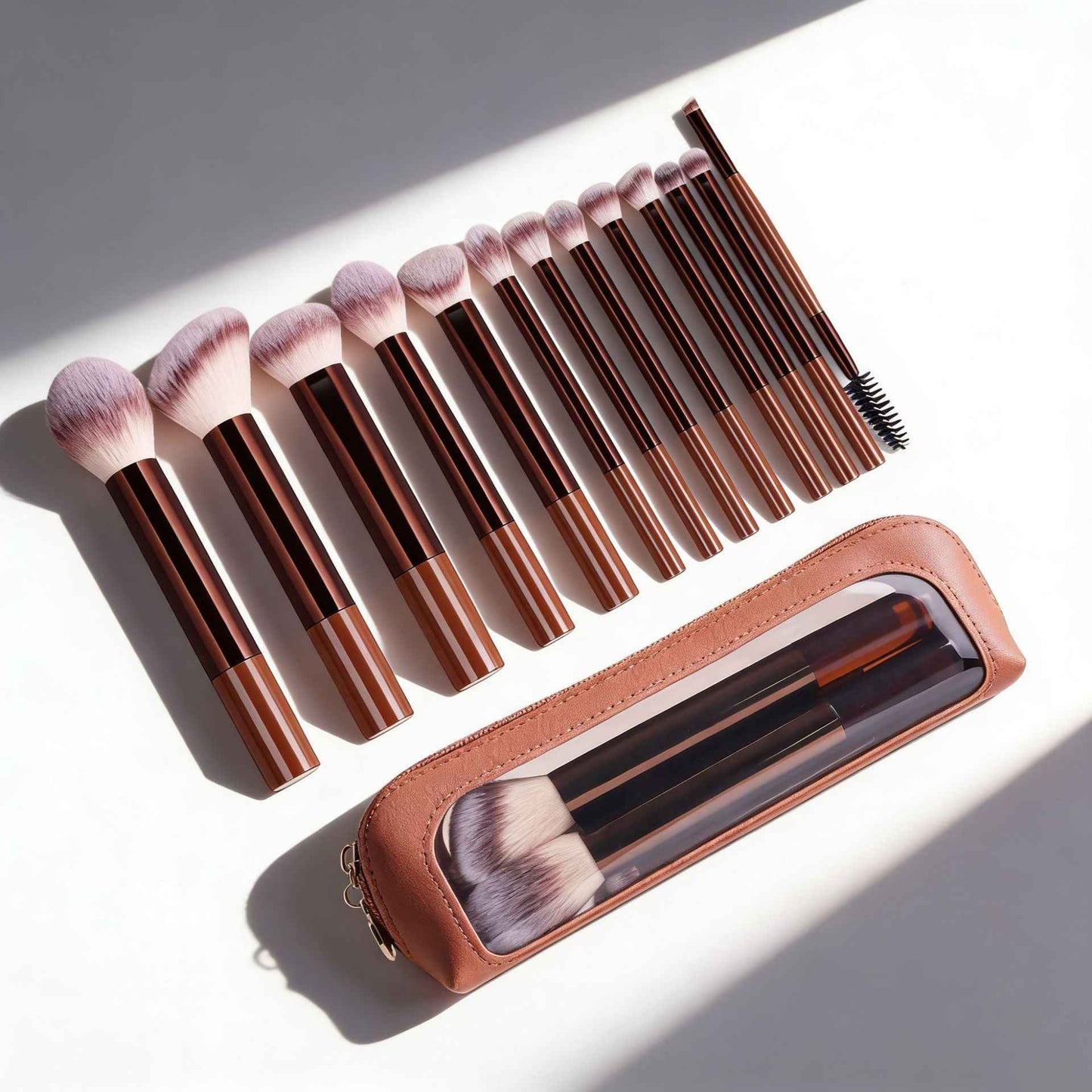 13-Piece Makeup Brush Set with Long Handle