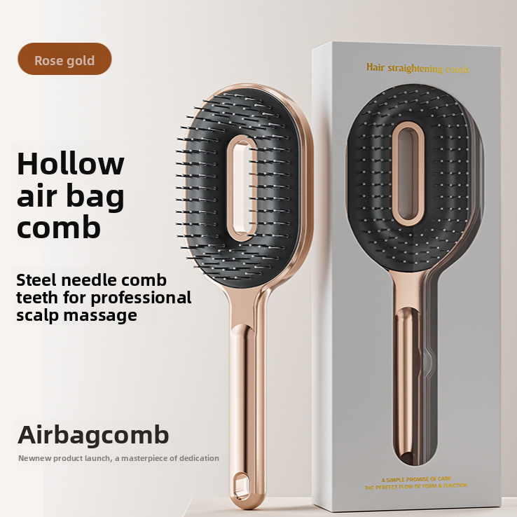 Air Cushion Comb with Anti-Static Steel Pins