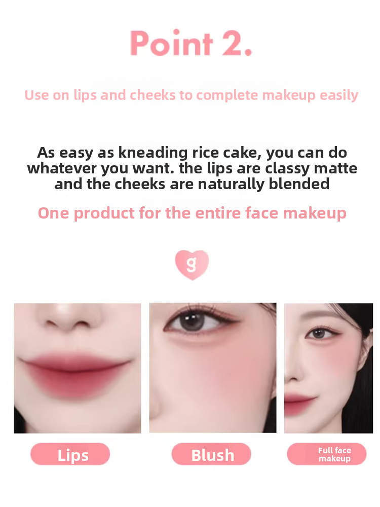 Korean Colorgram Matte Reiskuchen Lipgloss Samt-Lippenstift