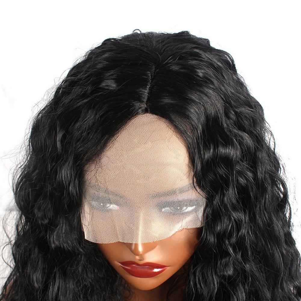 Synthetic Long Curly Hair Wig with Middle Part