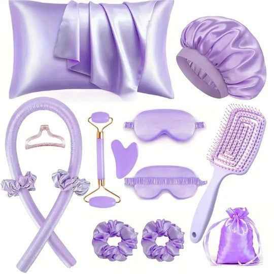 Hair Styling Set with Eye Mask and Shower Cap