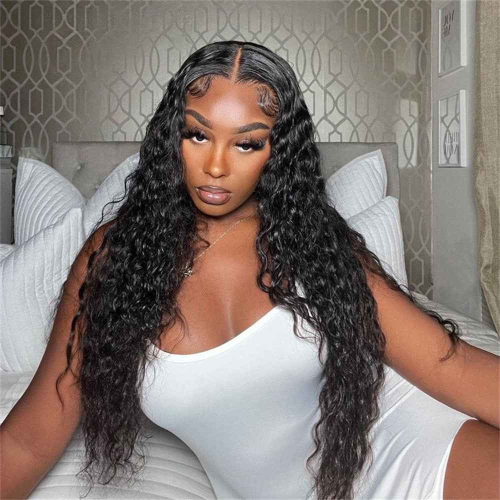 Synthetic Long Curly Hair Wig with Middle Part