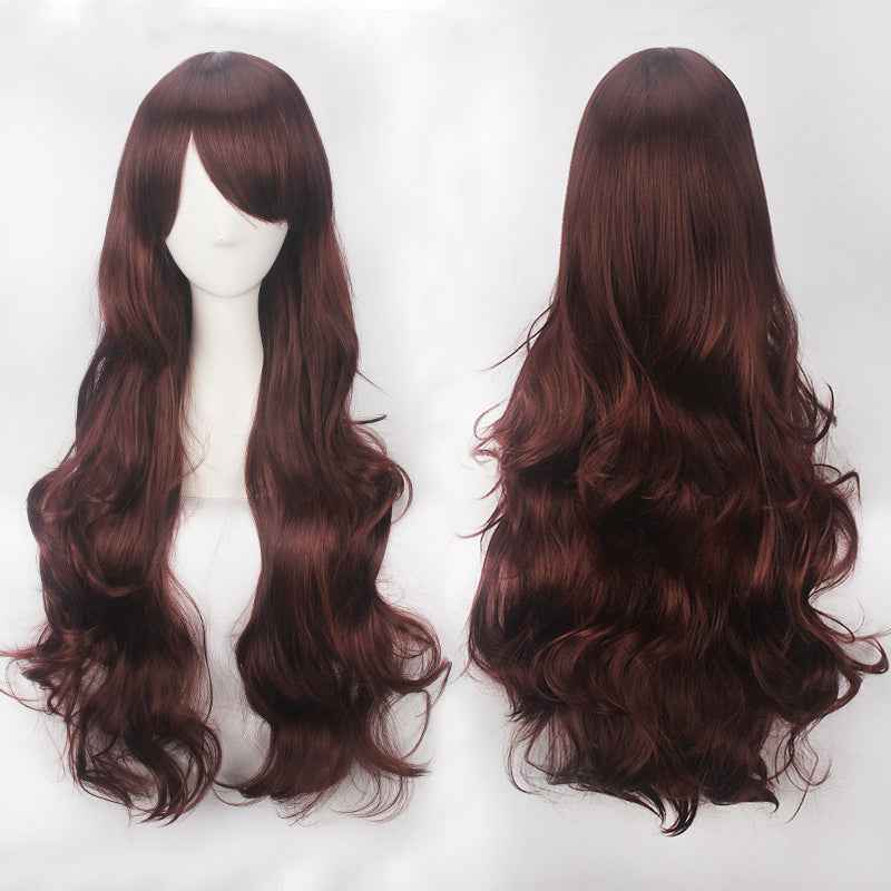 Long Curly Synthetic Wig with Button Net