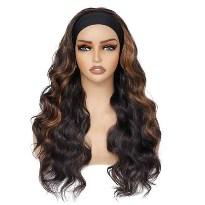 Scarf Headband Wig with Long Curly Hair