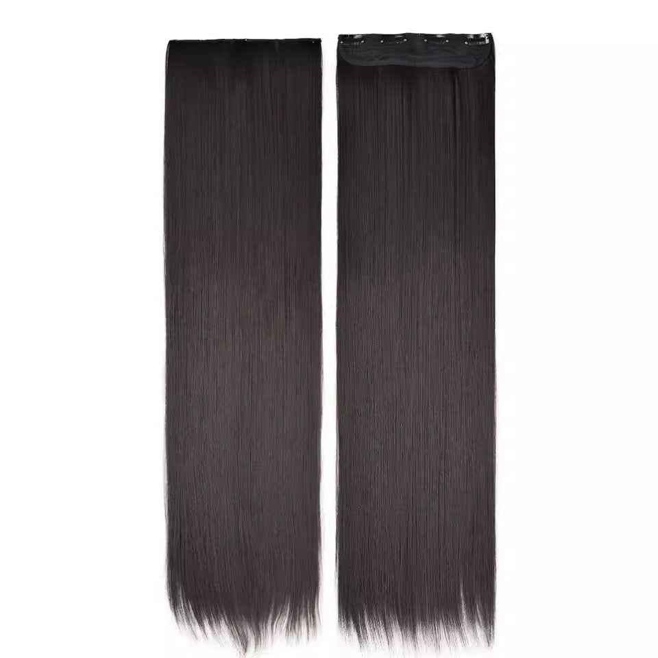 Four-clip extended and weighted wig extension pieces