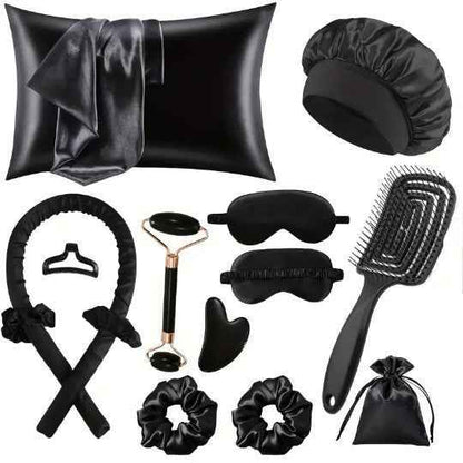Hair Styling Set with Eye Mask and Shower Cap