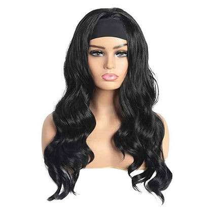 Scarf Headband Wig with Long Curly Hair