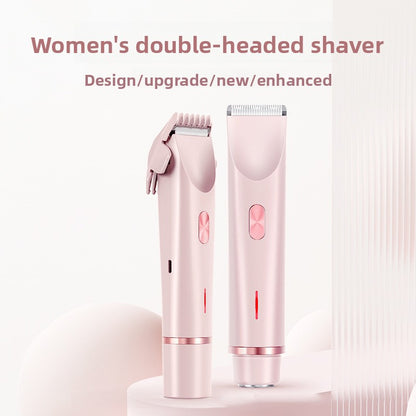 Electric Hair Removal Trimmer Shaver Double Head Silent