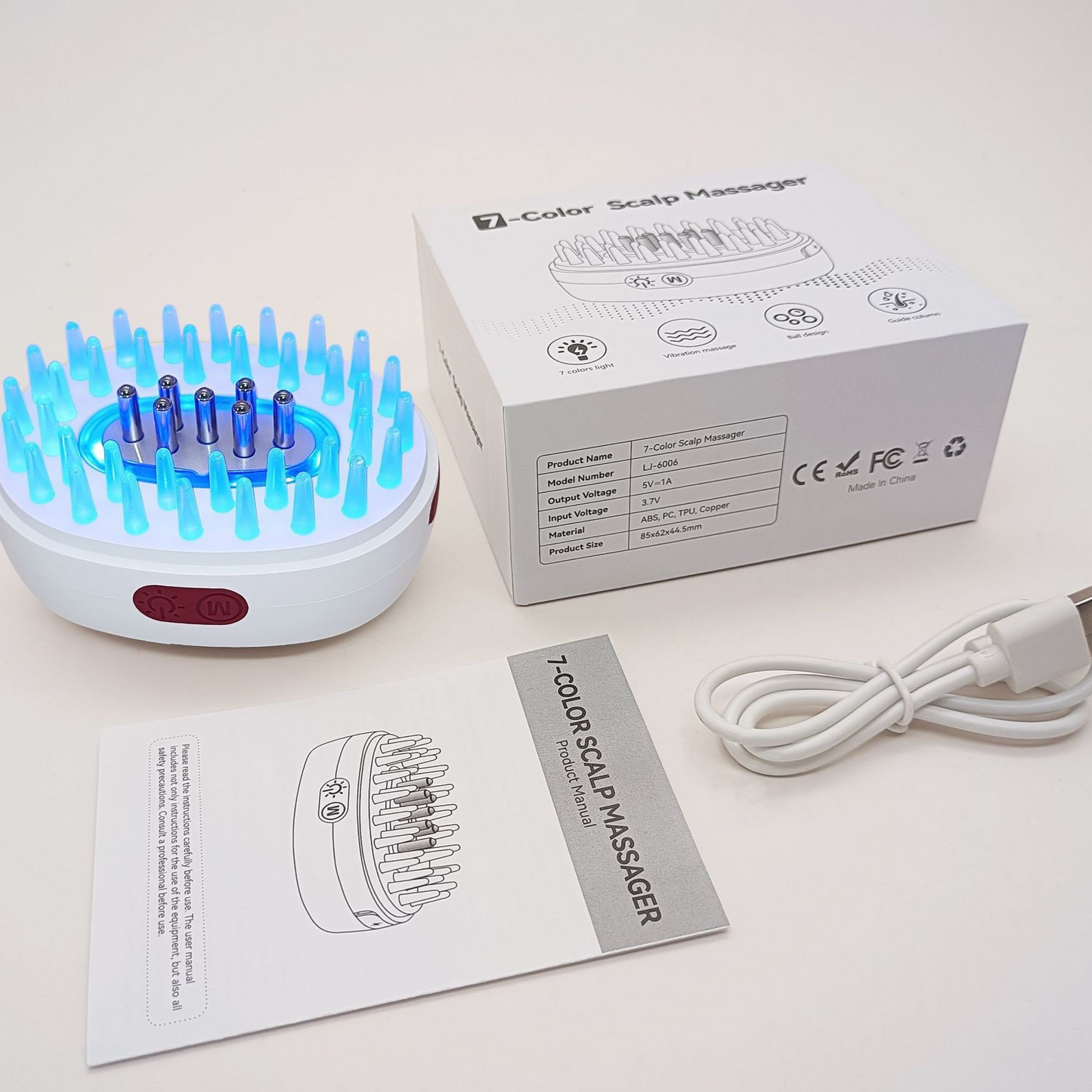 Scalp Massager Comb with Red Light Therapy