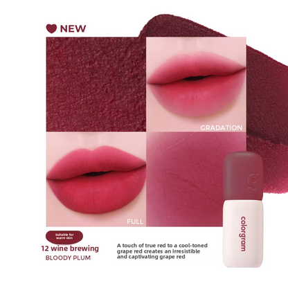 Korean Colorgram Matte Reiskuchen Lipgloss Samt-Lippenstift
