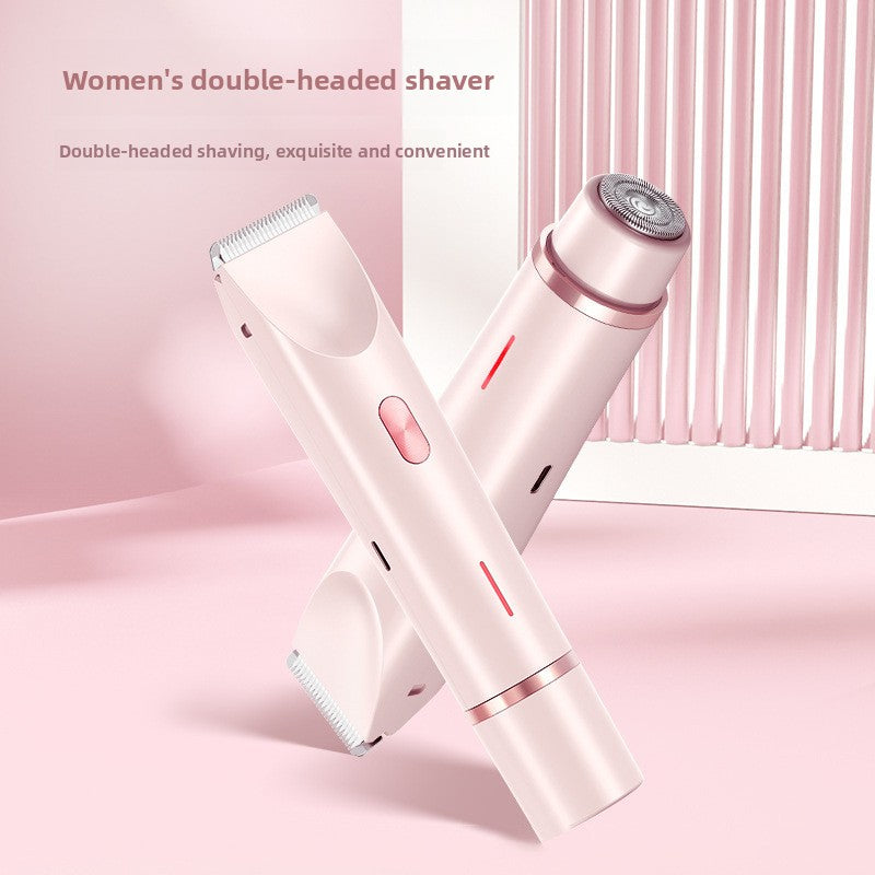 Electric Hair Removal Trimmer Shaver Double Head Silent