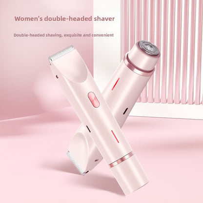 Electric Hair Removal Trimmer Shaver Double Head Silent