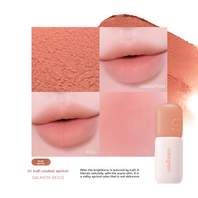 Korean Colorgram Matte Reiskuchen Lipgloss Samt-Lippenstift