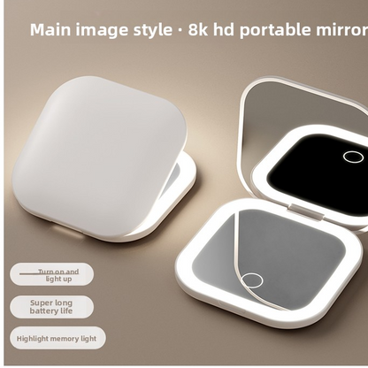 Portable LED Illuminated Makeup Mirror with Travel Case