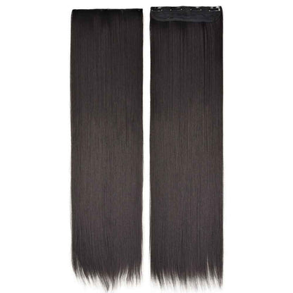 Four-clip extended and weighted wig extension pieces