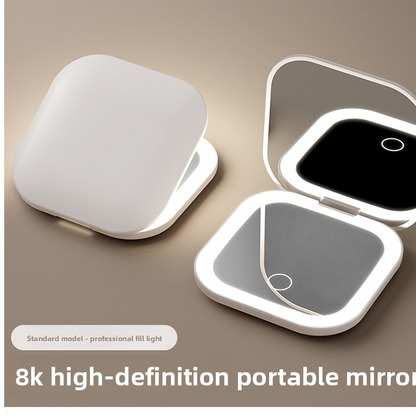 Portable LED Illuminated Makeup Mirror with Travel Case