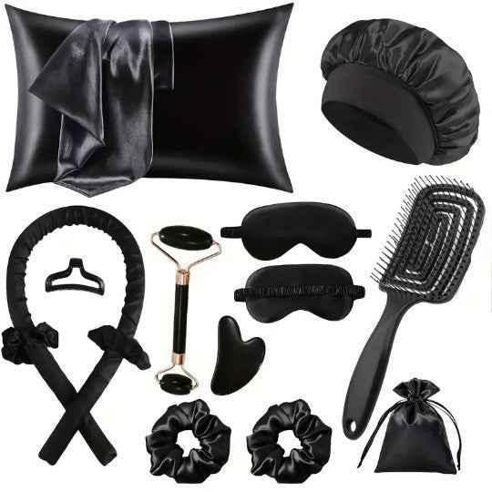 Hair Styling Set with Eye Mask and Shower Cap