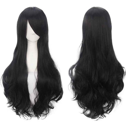 Long Curly Synthetic Wig with Button Net
