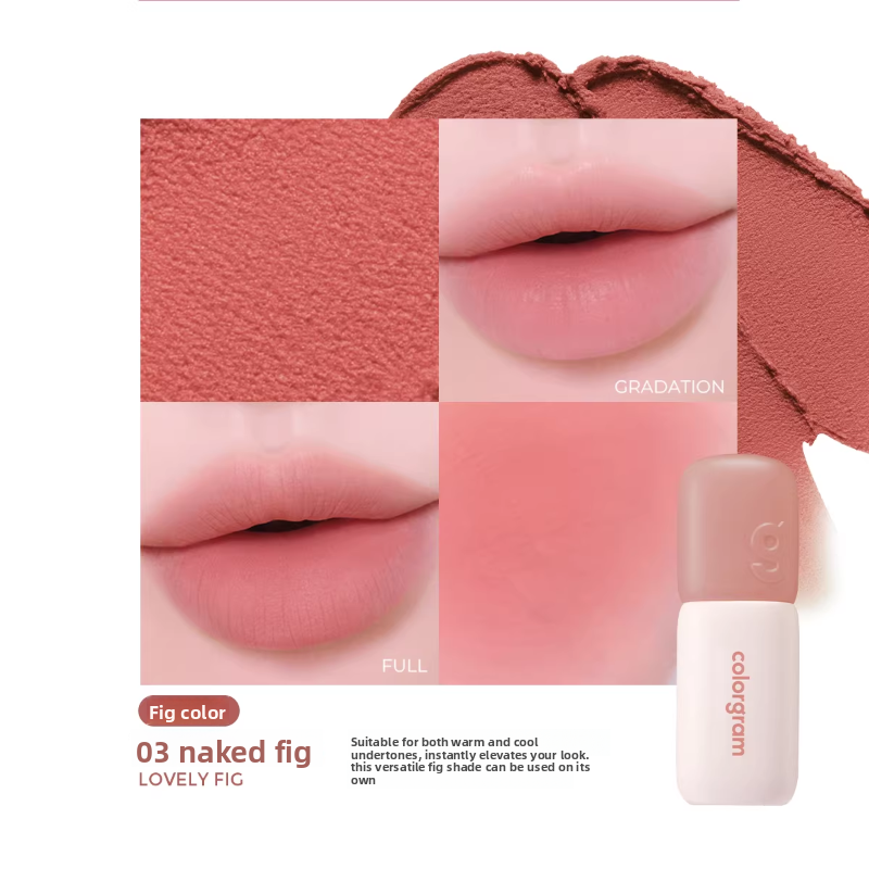 Korean Colorgram Matte Reiskuchen Lipgloss Samt-Lippenstift
