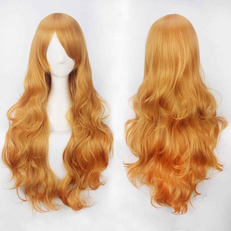 Long Curly Synthetic Wig with Button Net