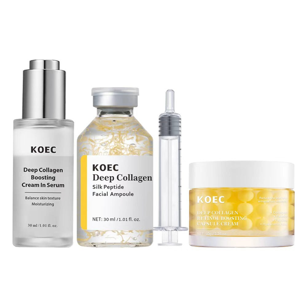Kollagen-Hautpflegeset mit Seidenpeptid und Emulsion