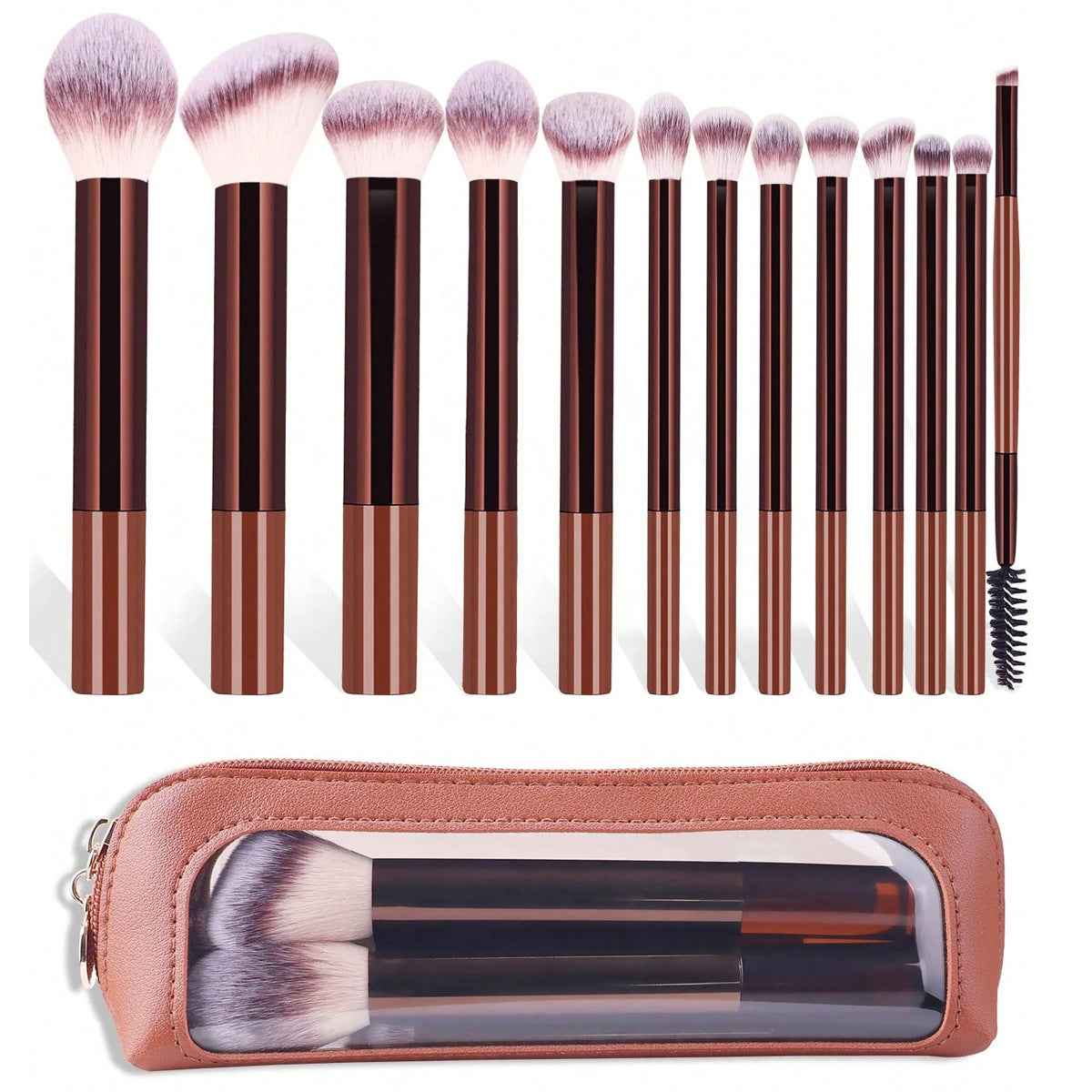 13-Piece Makeup Brush Set with Long Handle