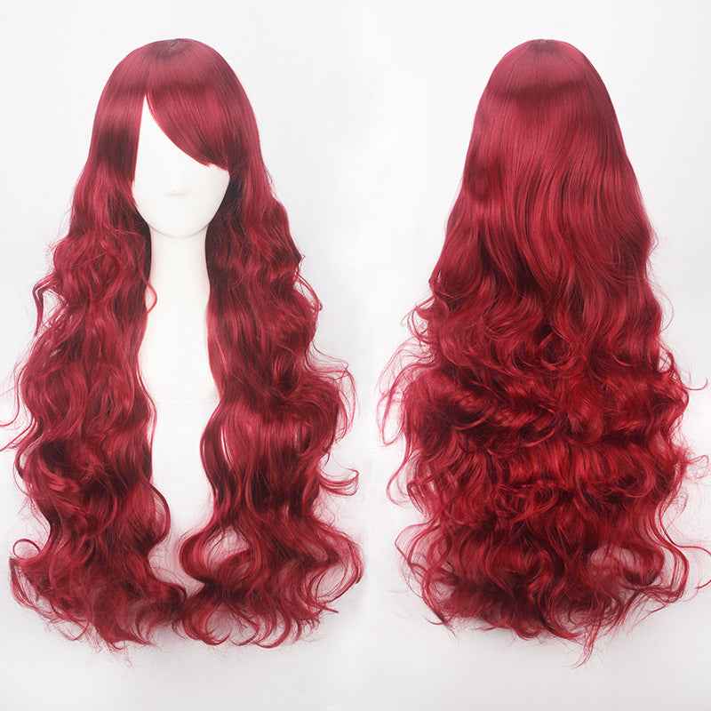 Long Curly Synthetic Wig with Button Net