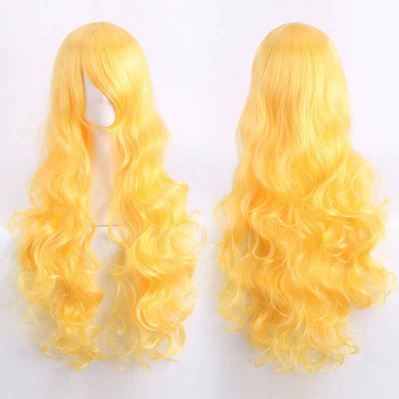 Long Curly Synthetic Wig with Button Net