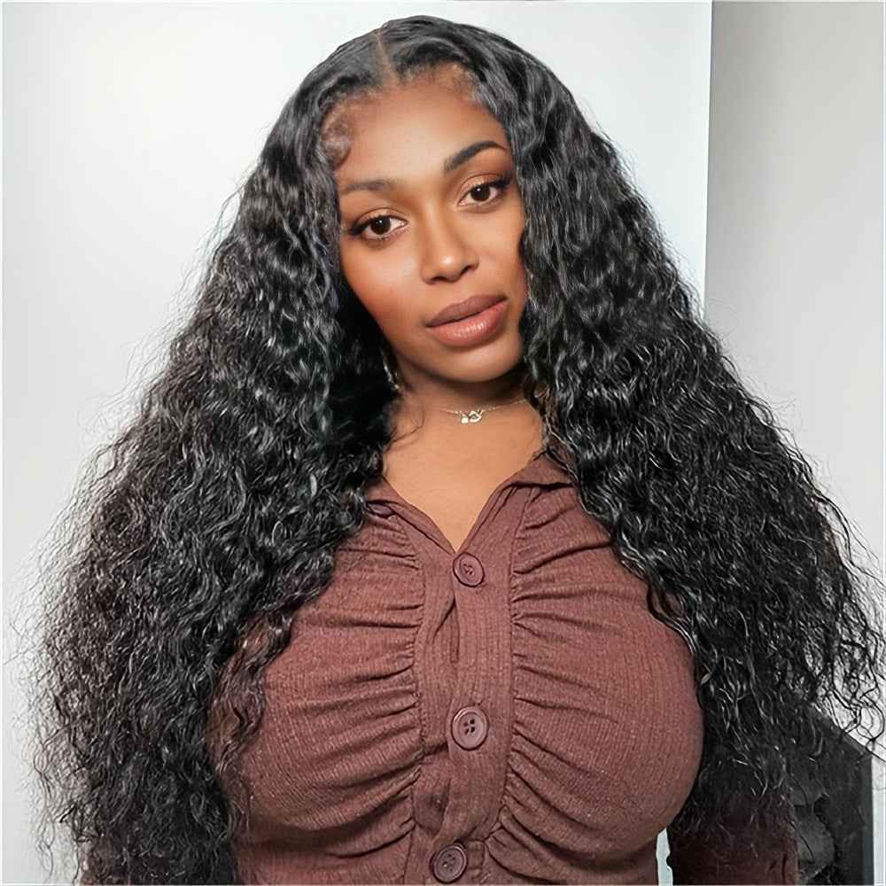 Synthetic Long Curly Hair Wig with Middle Part
