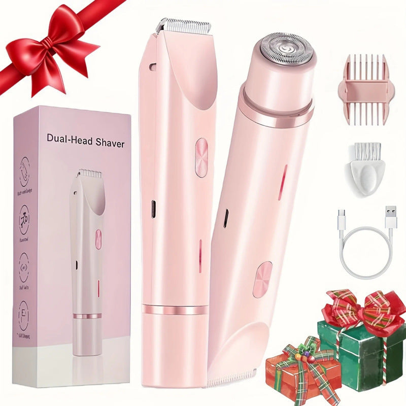 Electric Hair Removal Trimmer Shaver Double Head Silent